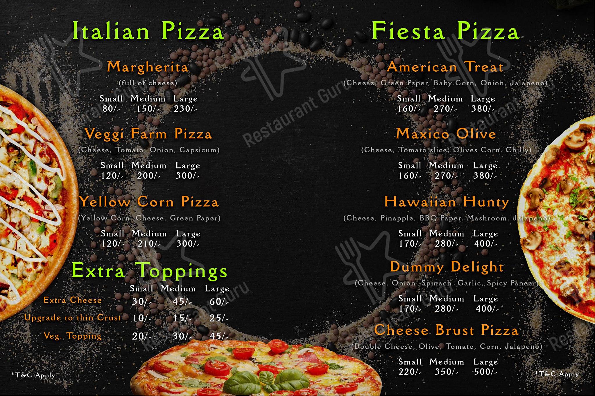 Menu at Twin Brothers Pizza and Cafe, Gandhinagar
