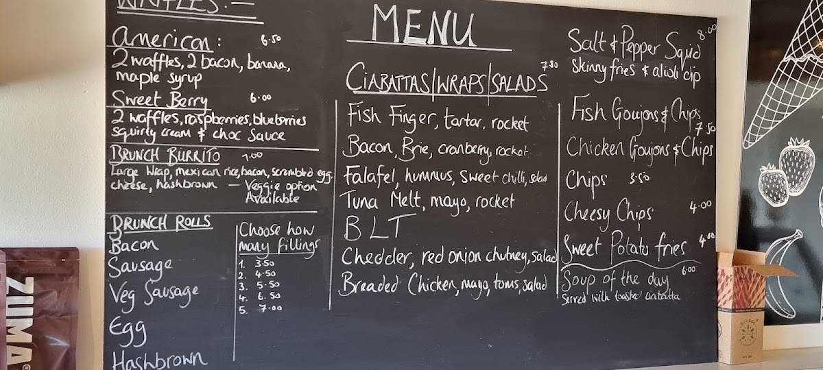Menu at Hells Mouth Kitchen and Bar, Gwithian, B3301