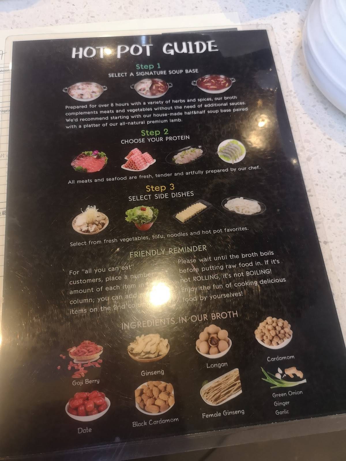 Menu at Happy Lamb Hot Pot, Coquitlam restaurant, Coquitlam