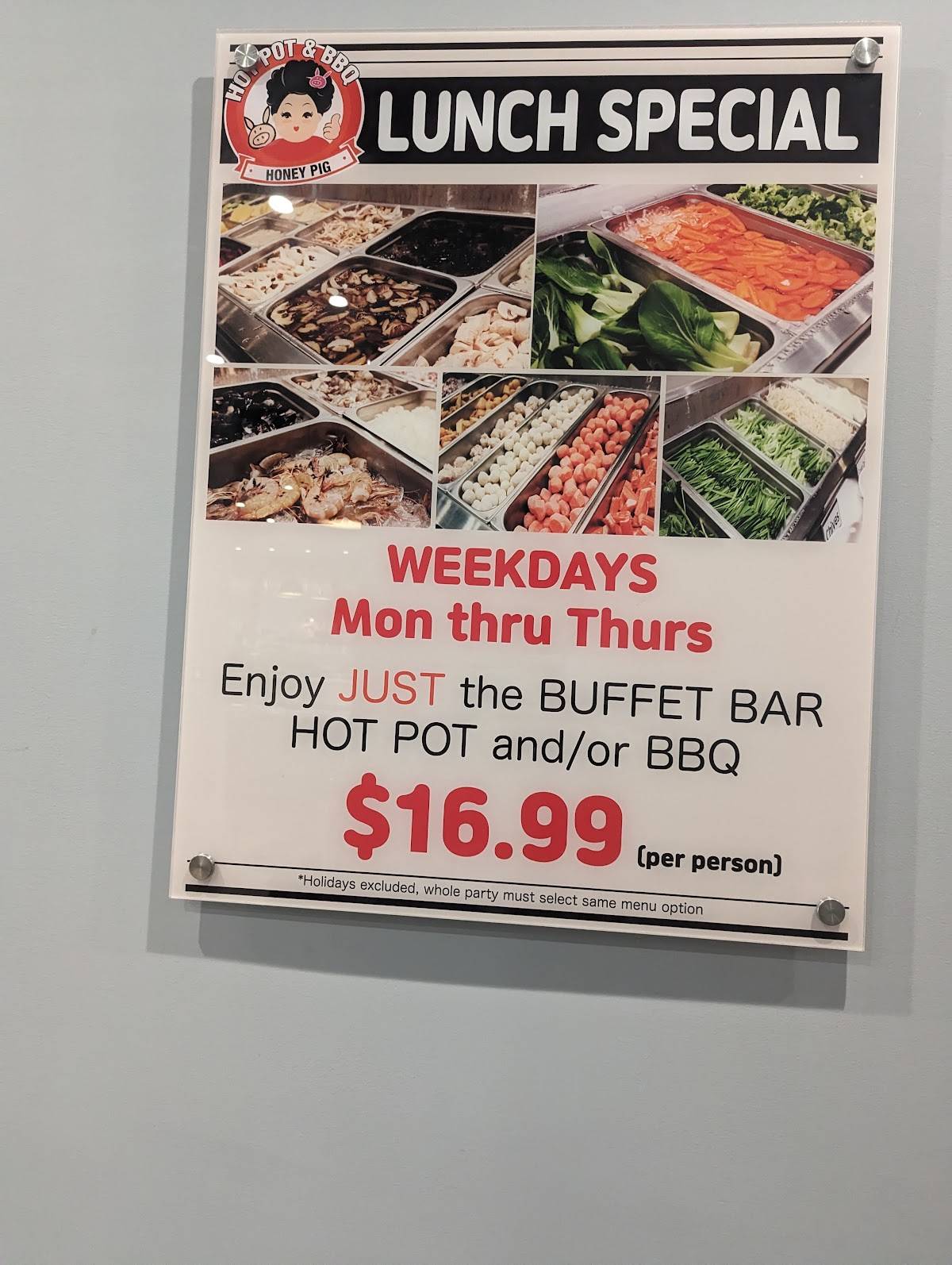 Menu at Honey Pig Hot Pot + Korean BBQ, Manassas