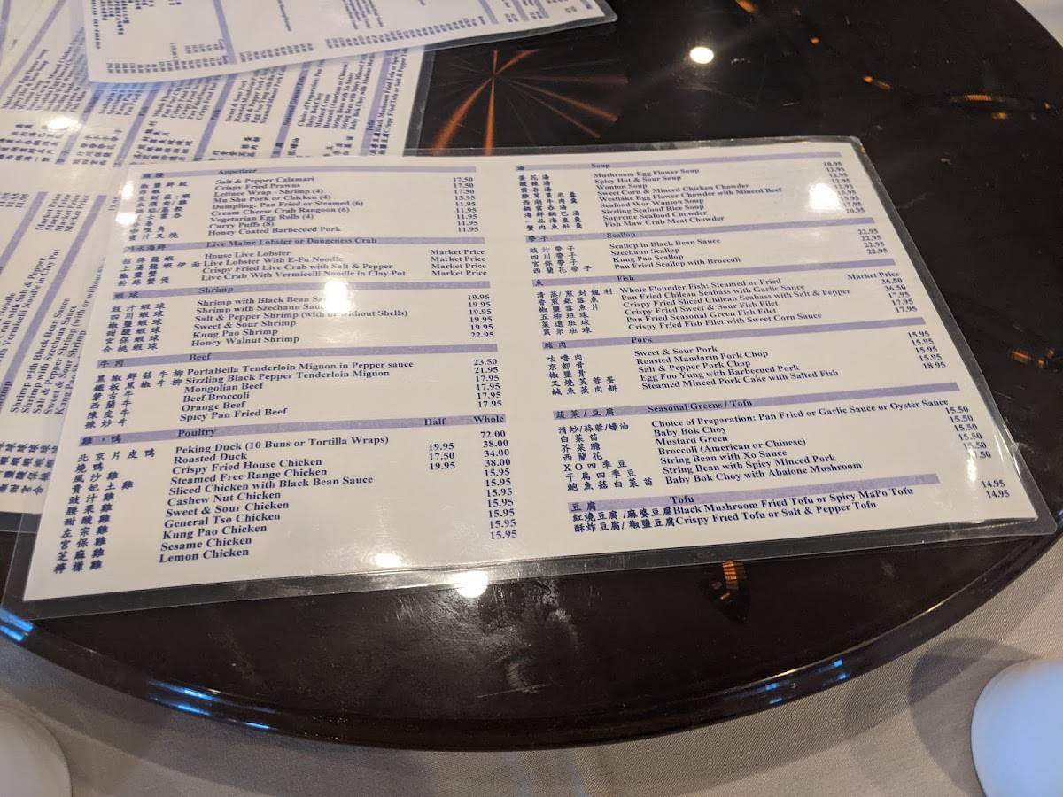 Menu at Joyful House Chinese Cuisine restaurant, Las Vegas