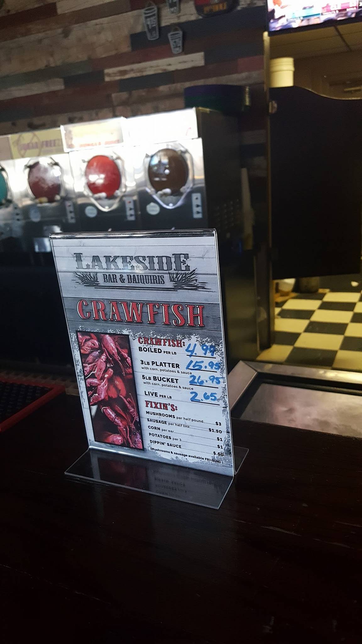 Menu at Lakeside Daiquiri & Grill pub & bar, Baton Rouge