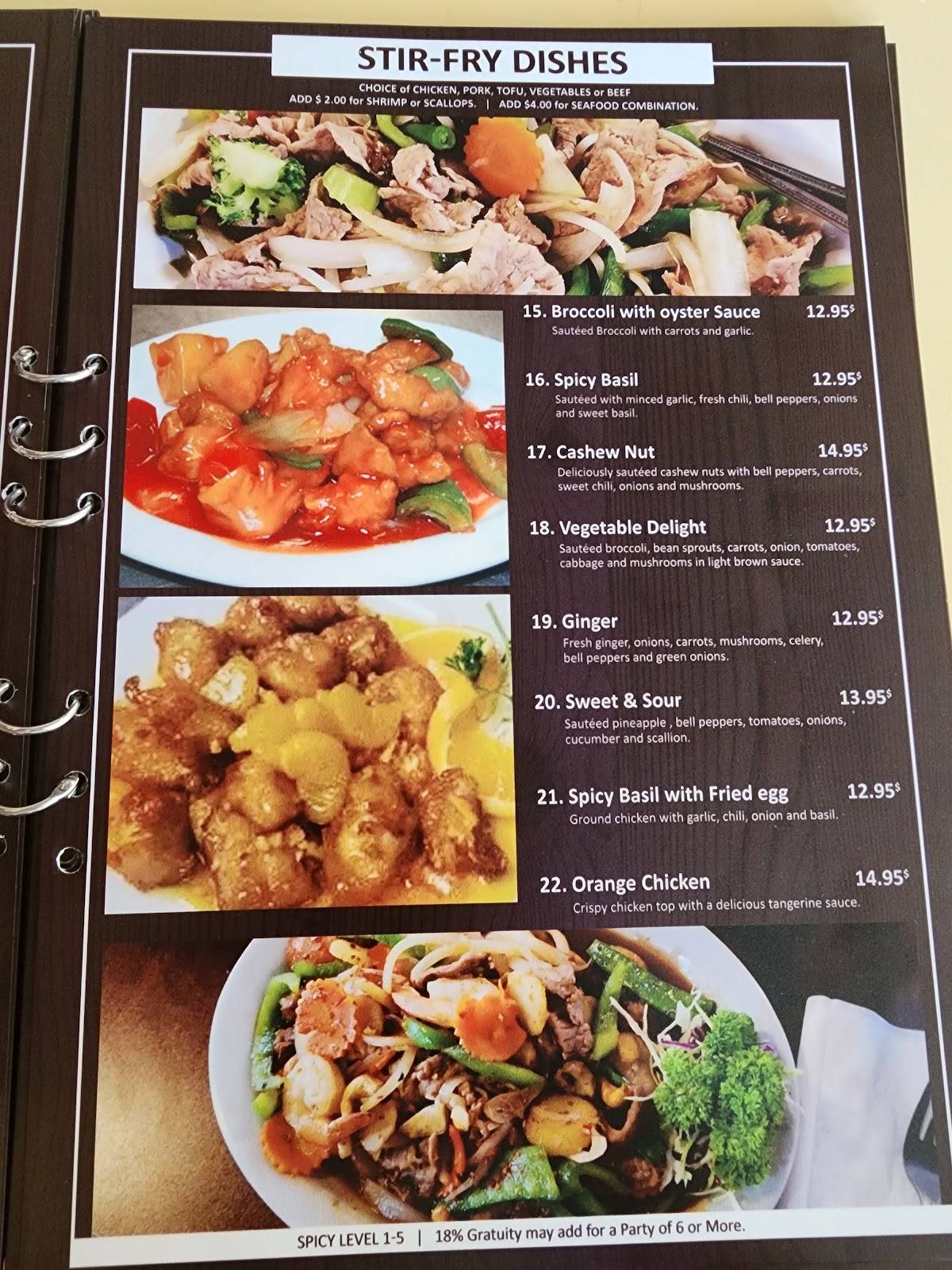 Menu at Lakeside Thai Food restaurant, Cottonwood Shores 