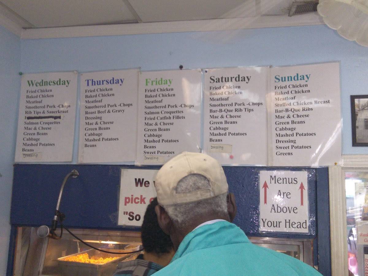 Menu at Big Momma's Soul Kitchen restaurant, Louisville, 1213 S 28th St