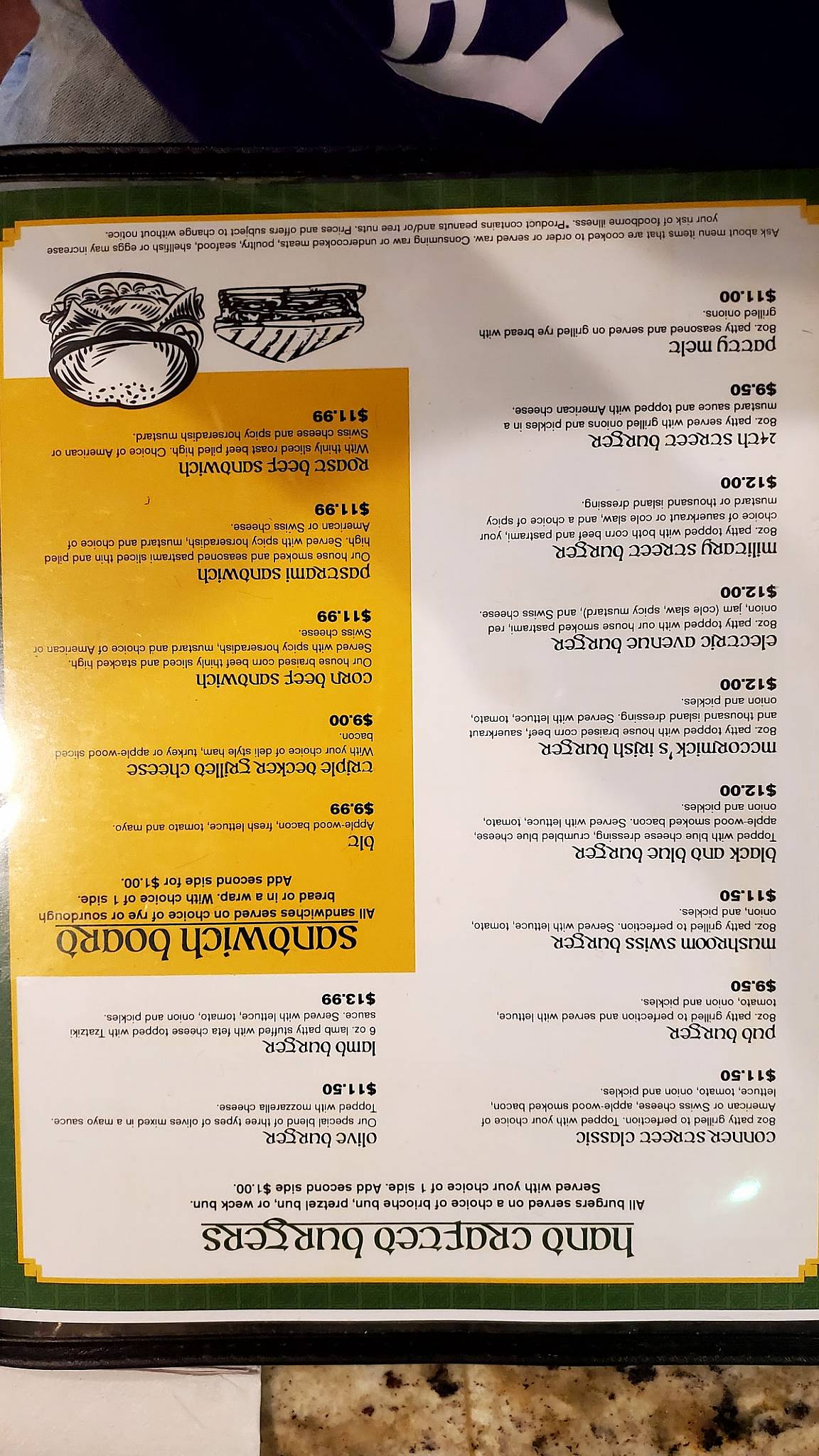Menu at McCormick's Bar & Grill, Port Huron
