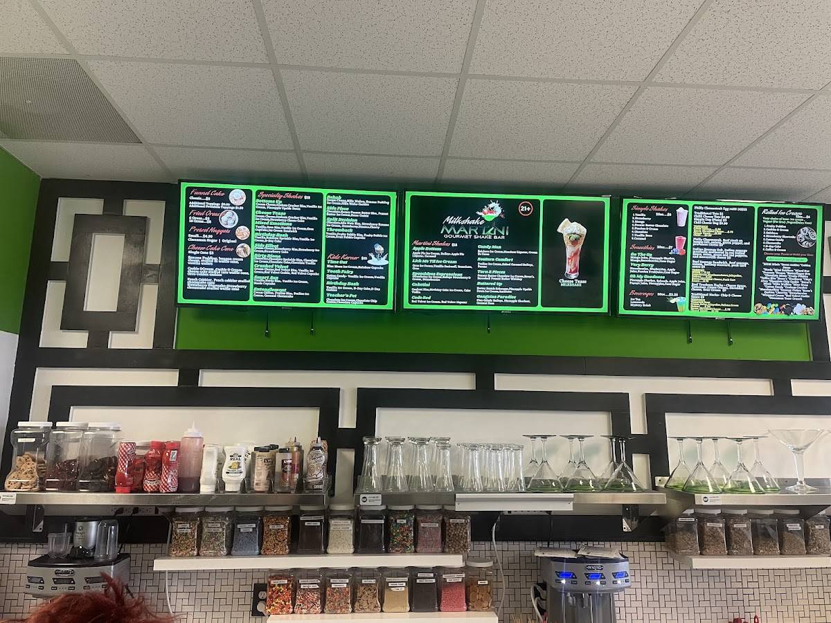 Menu at Milkshake Martini Gourmet Shake Bar, Jonesboro