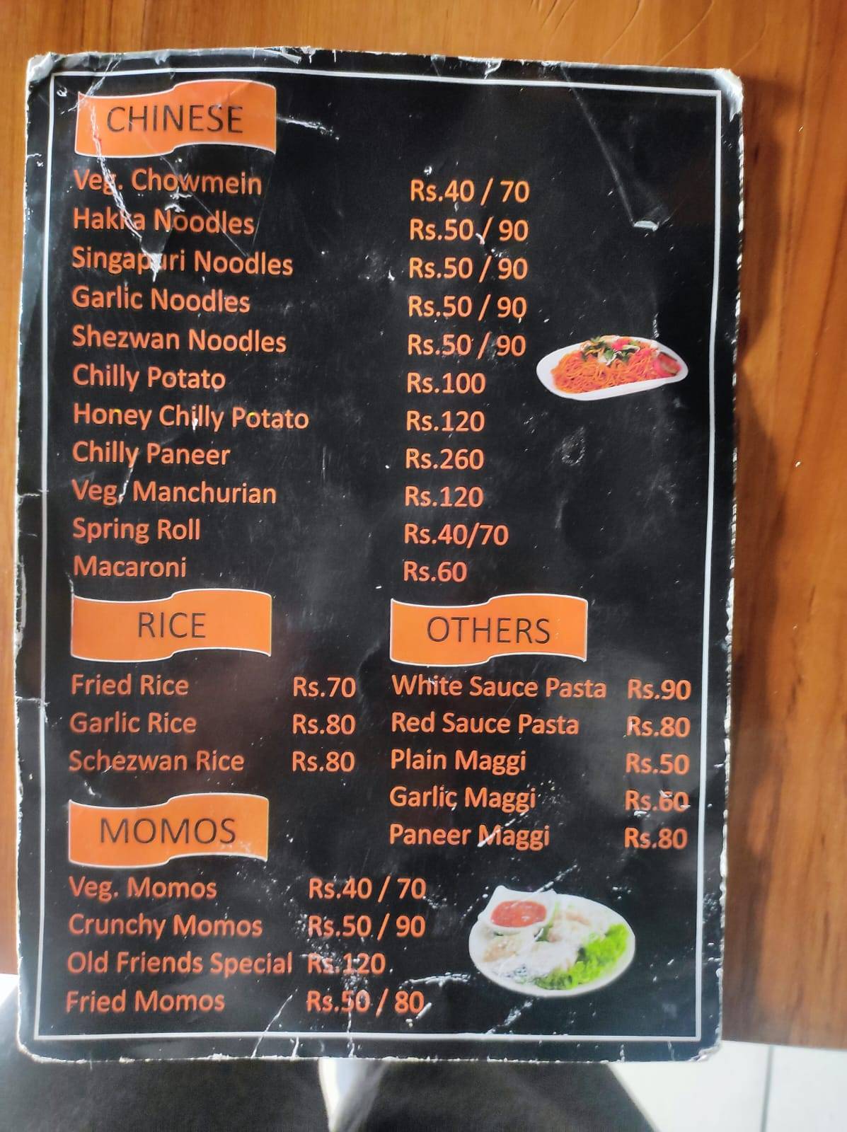 Menu at Old friends bakers and cafe, Dehradun