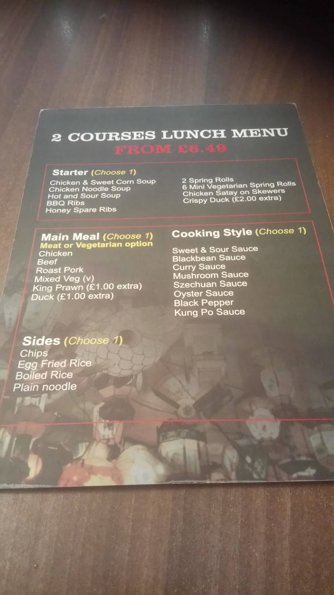 Menu at Peking Garden restaurant, StocktononTees