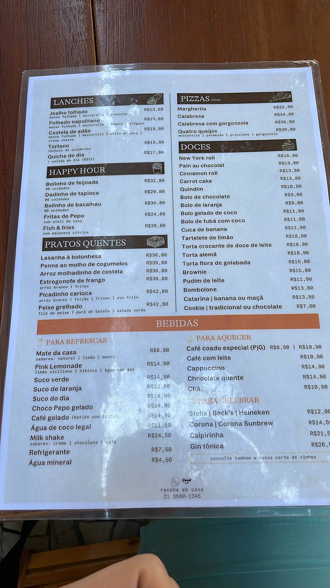 Menu em Pepo Café Rio de Janeiro