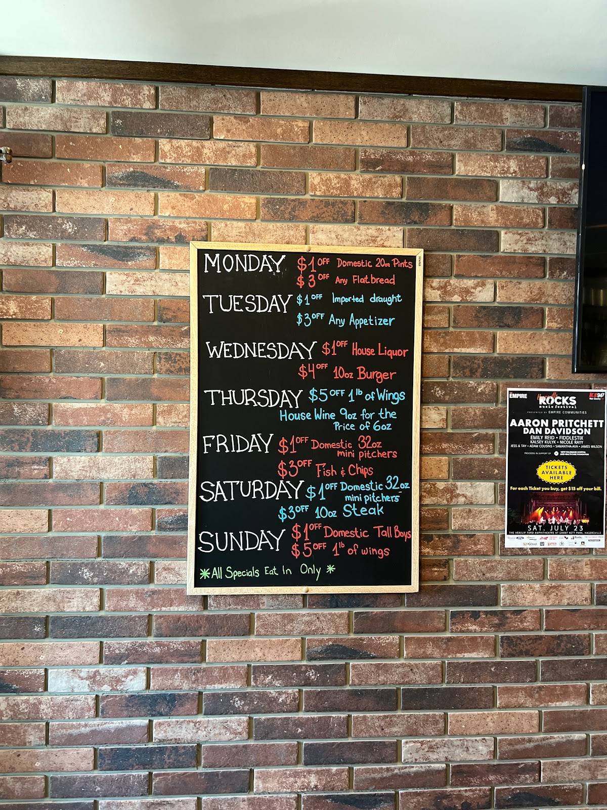 Menu at Plank Road Taps & Grill restaurant, Hagersville