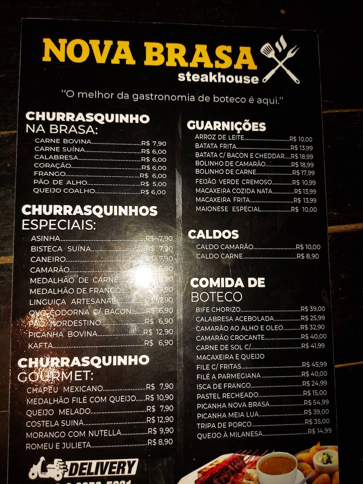 Menu em Nova Brasa Steakhouse, Mossoró