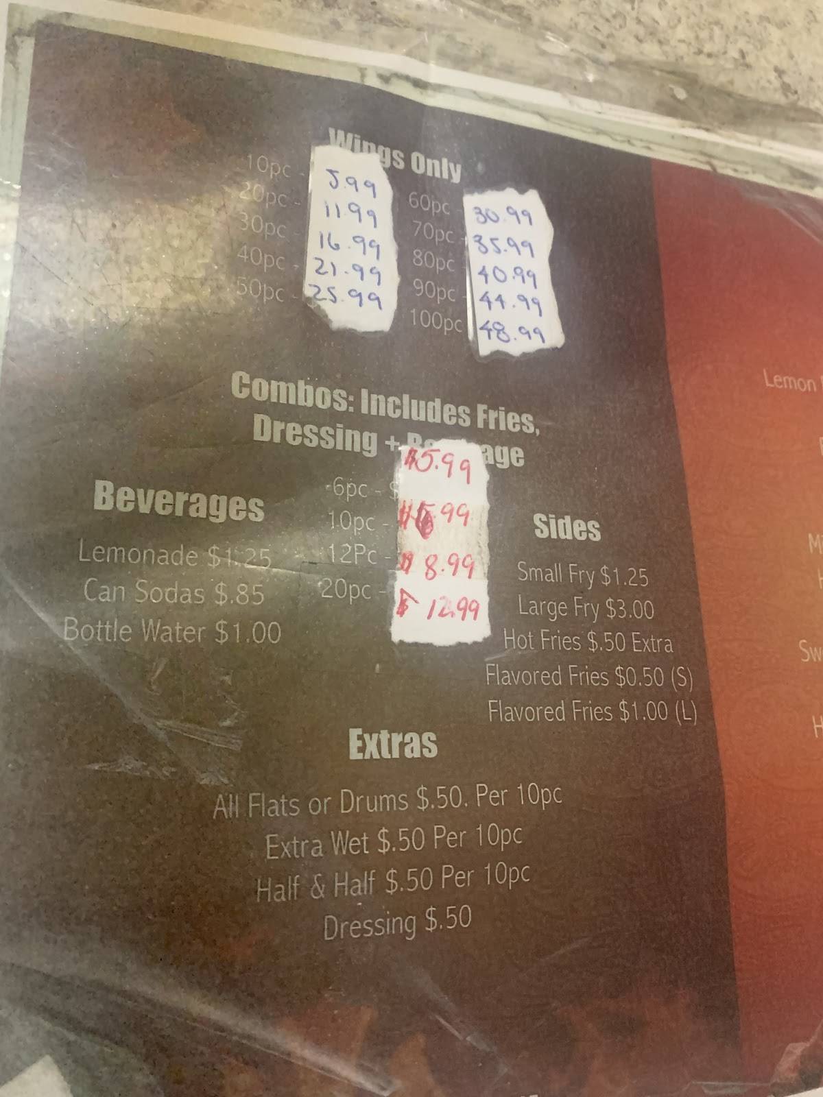 Menu at Just Wings Cafe LLC, Griffin
