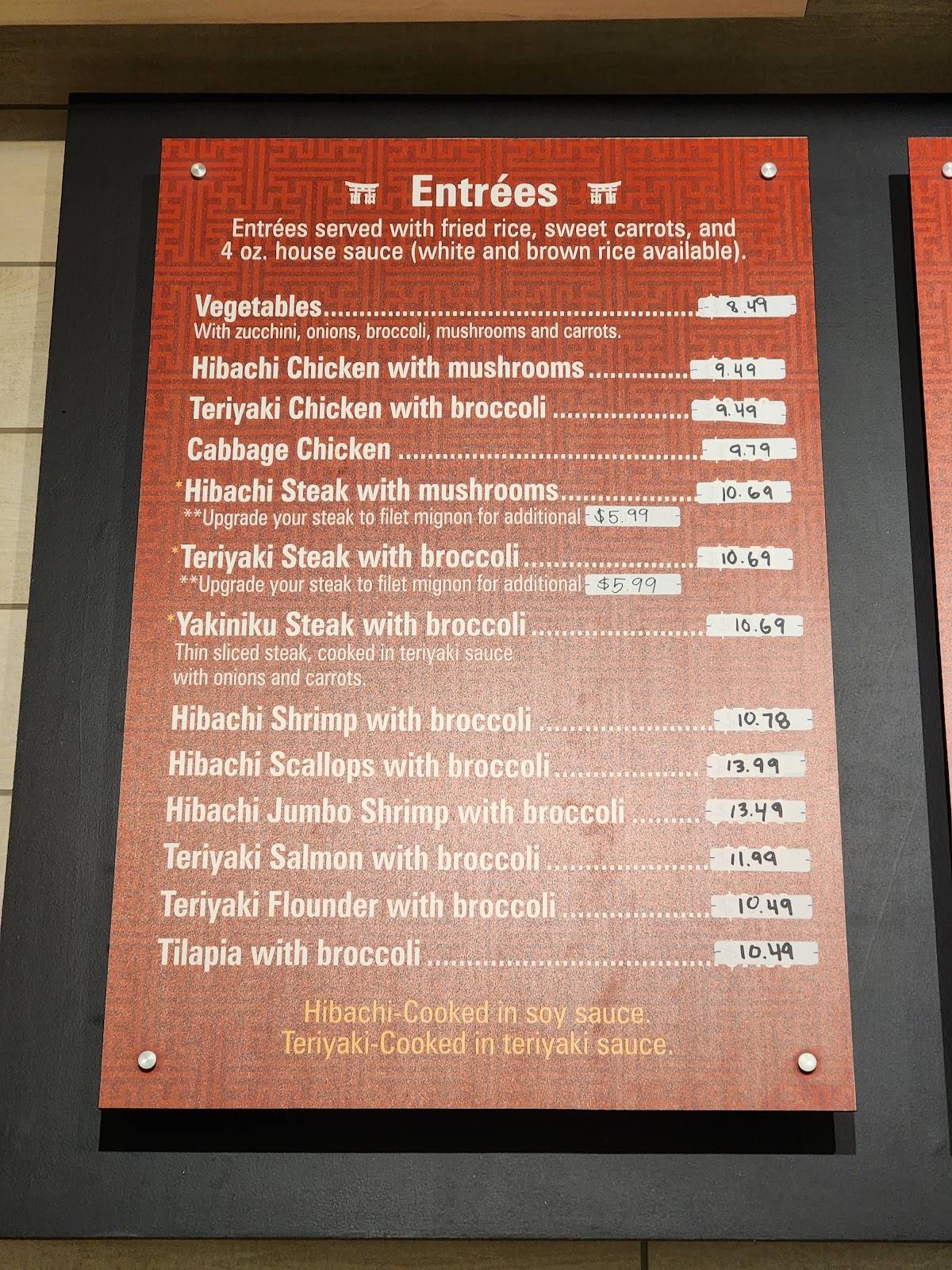 Menu at Kochi by the Lake restaurant, Lake Wylie