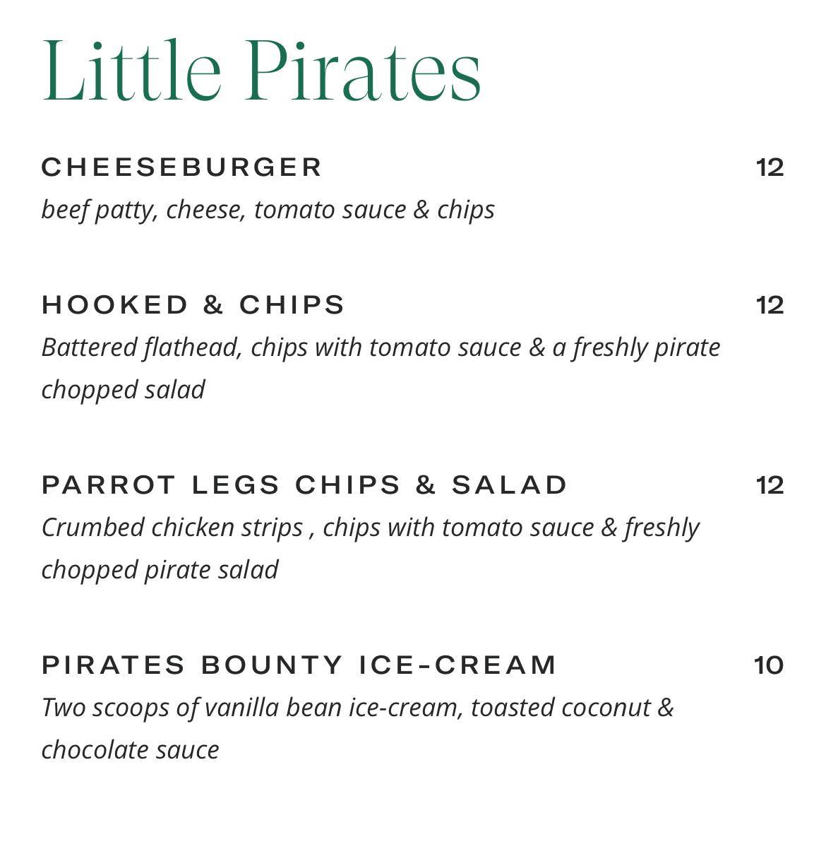 Menu at The Anchorage Restaurant, Wollongong