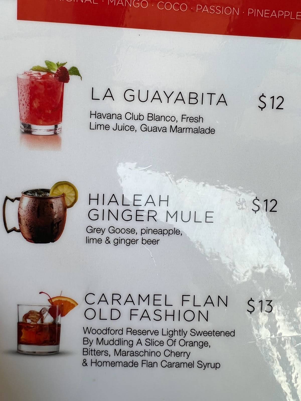 Menu at Sergio's Restaurant, Pembroke Pines