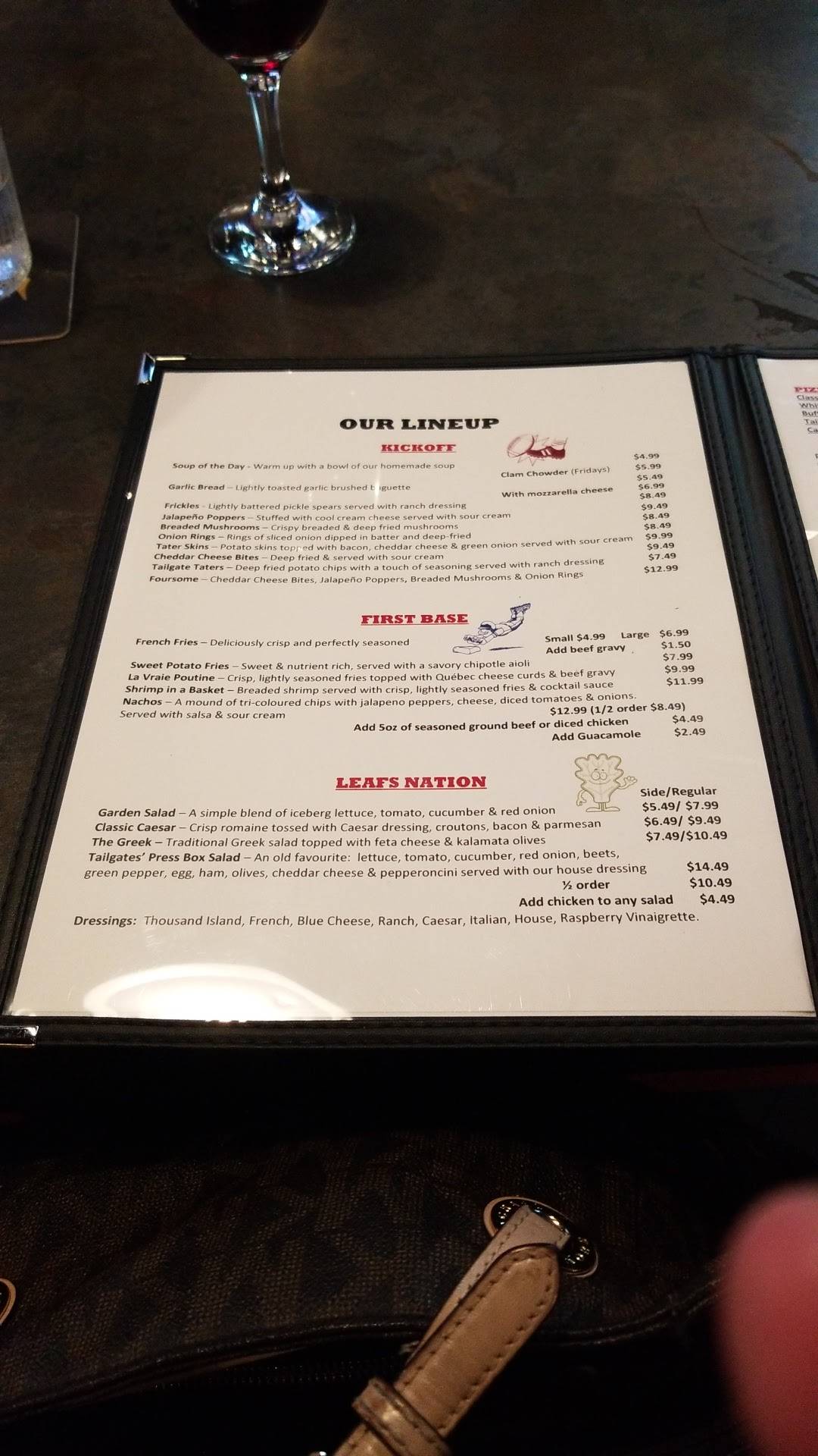 Menu at Tailgates Bar & Grill, Welland