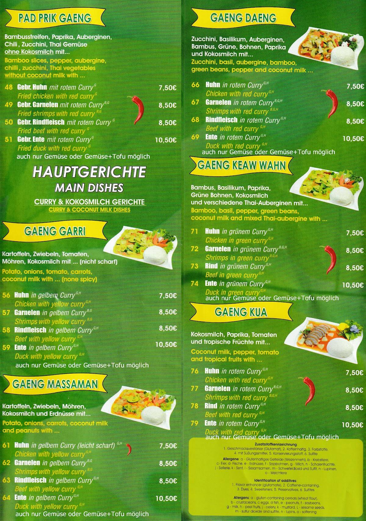 Restaurant Imbiss In Der Nähe Speisekarte von Thai Imbiss Neusser Platz restaurant, Köln