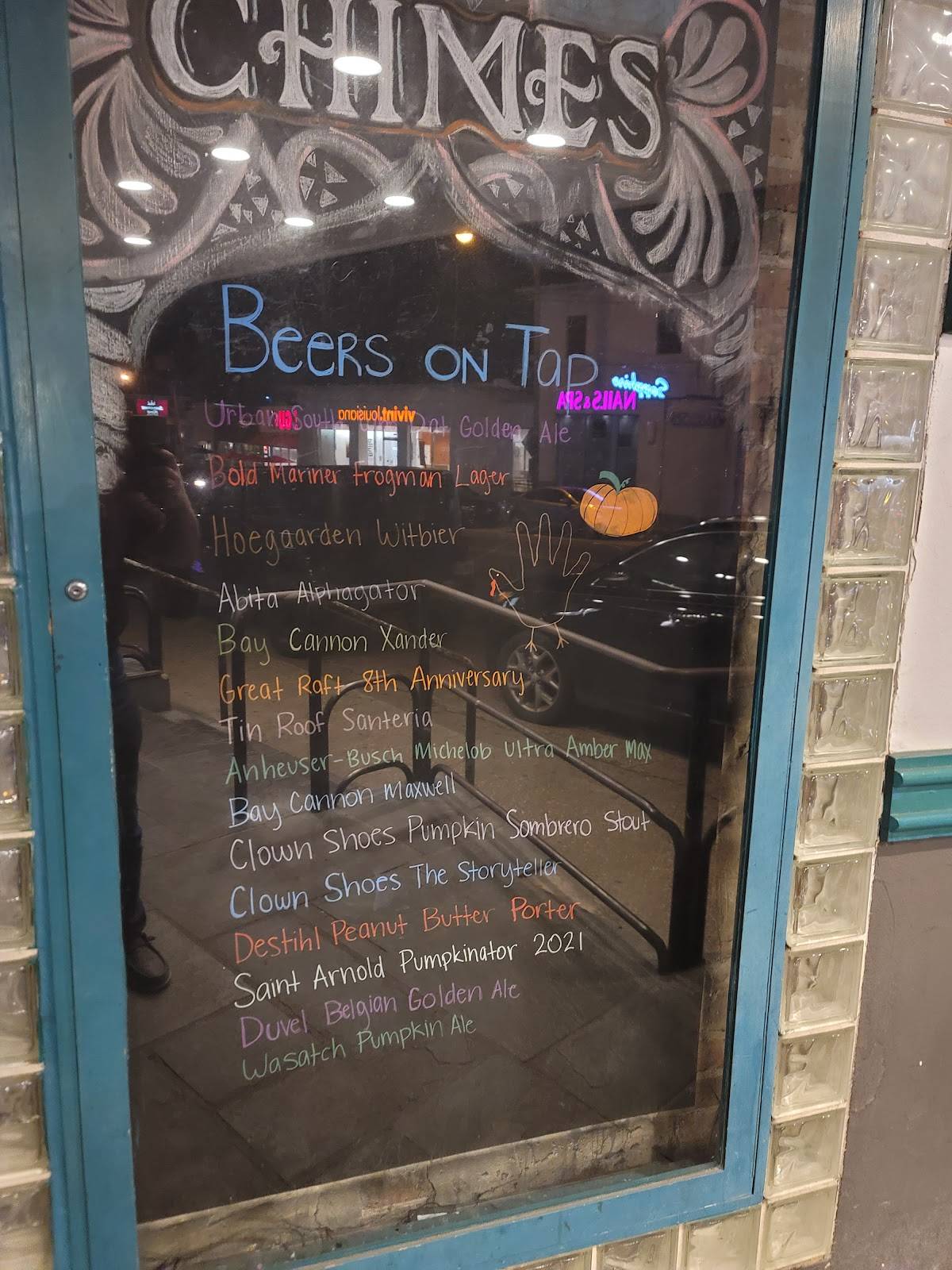 Menu at The Chimes pub & bar, Baton Rouge