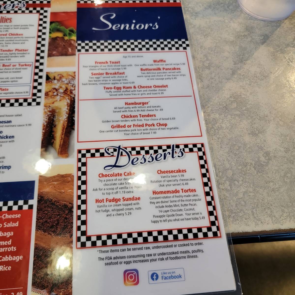 Menu at The Kettle Diner restaurant, Jacksonville, 300 Marine Blvd