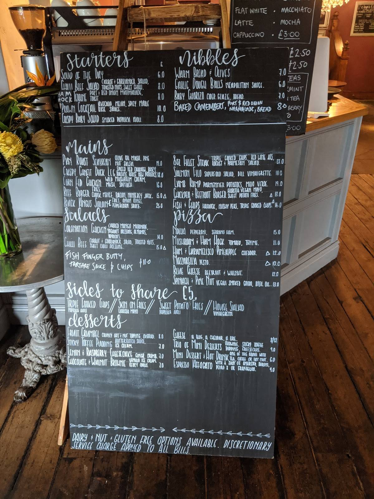 Menu at The Square & Compass pub & bar, North Rigton