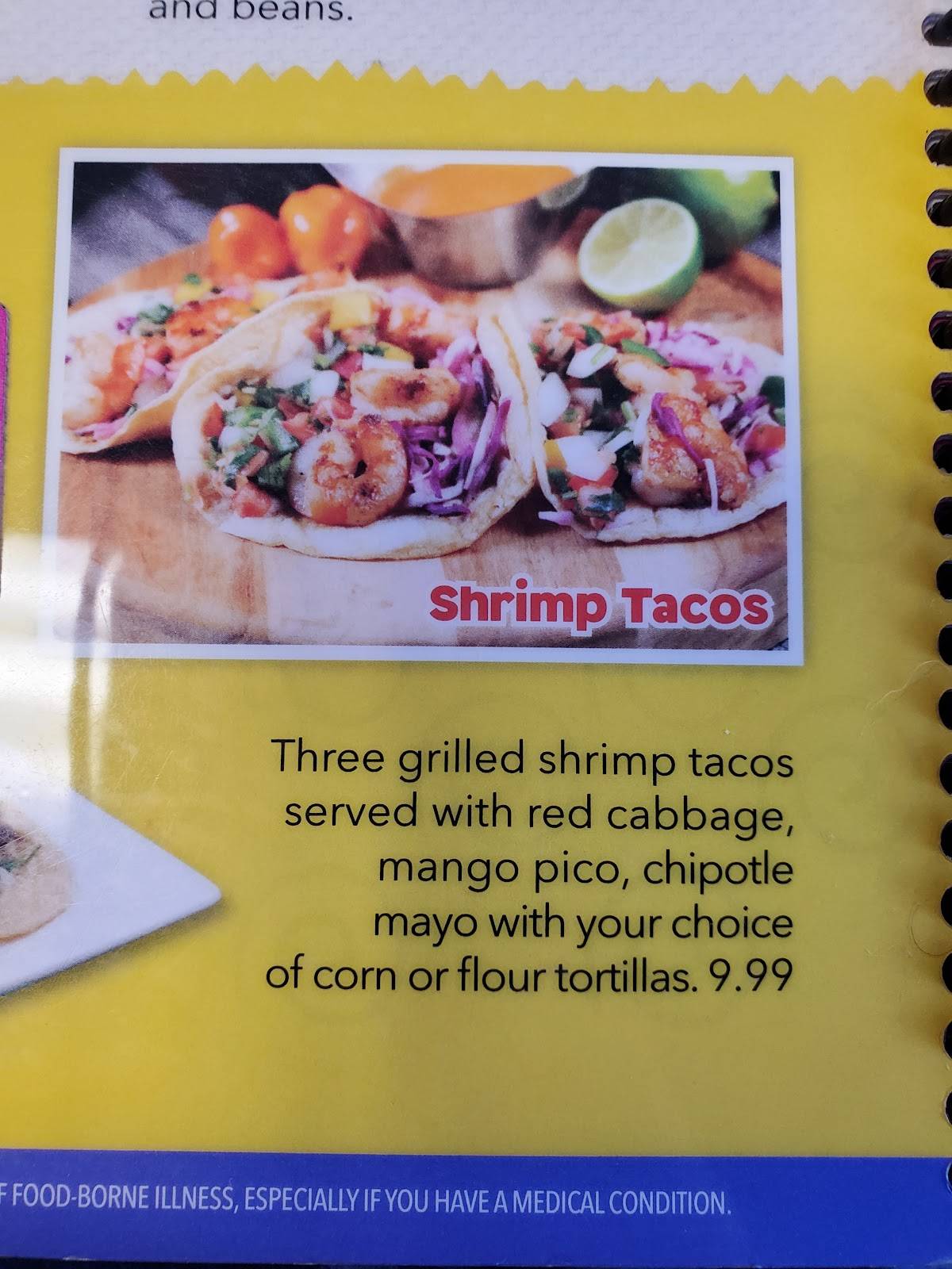 Menu at Tres Hermanos Nunez restaurant, Paintsville