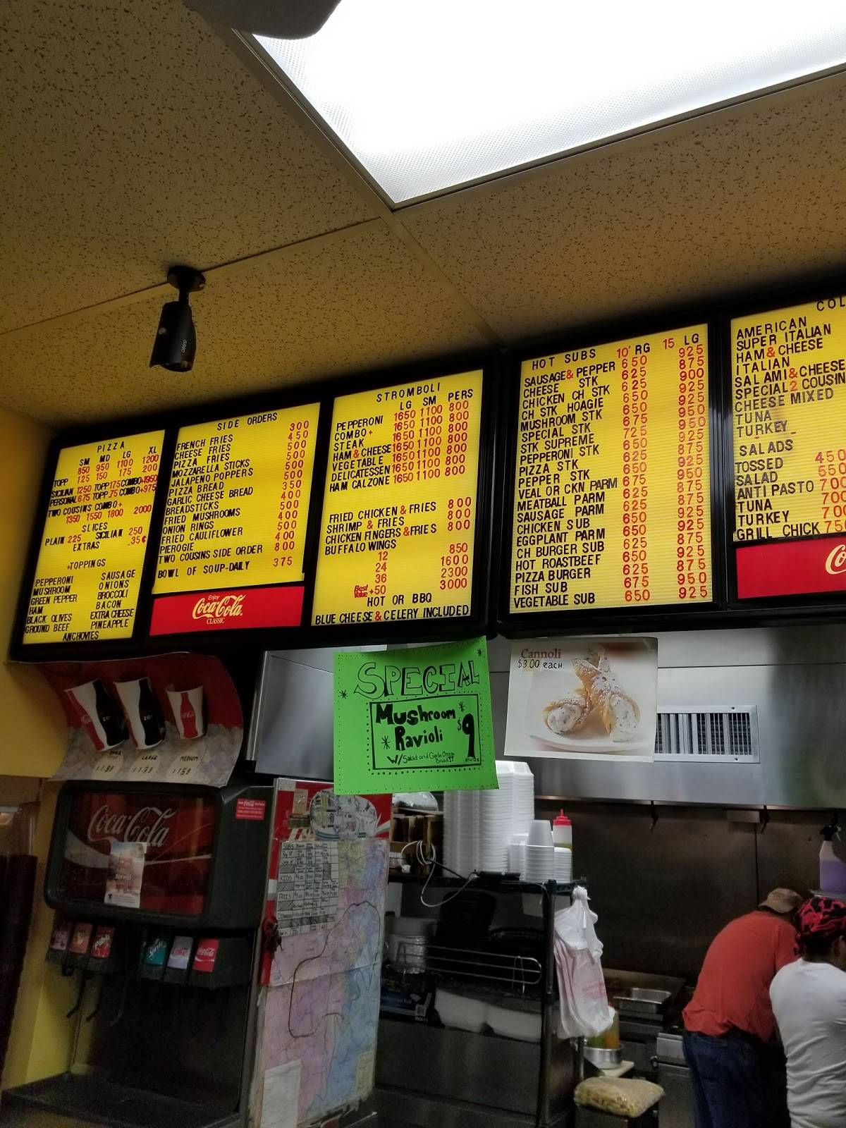 Menu at Two Cousins Pizza Millersville pizzeria, Millersville