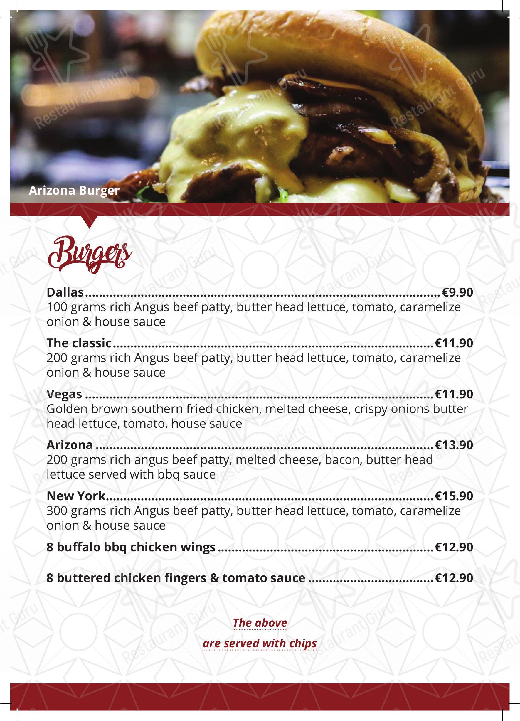 Menu at AngloMaltese Restaurant, Valletta