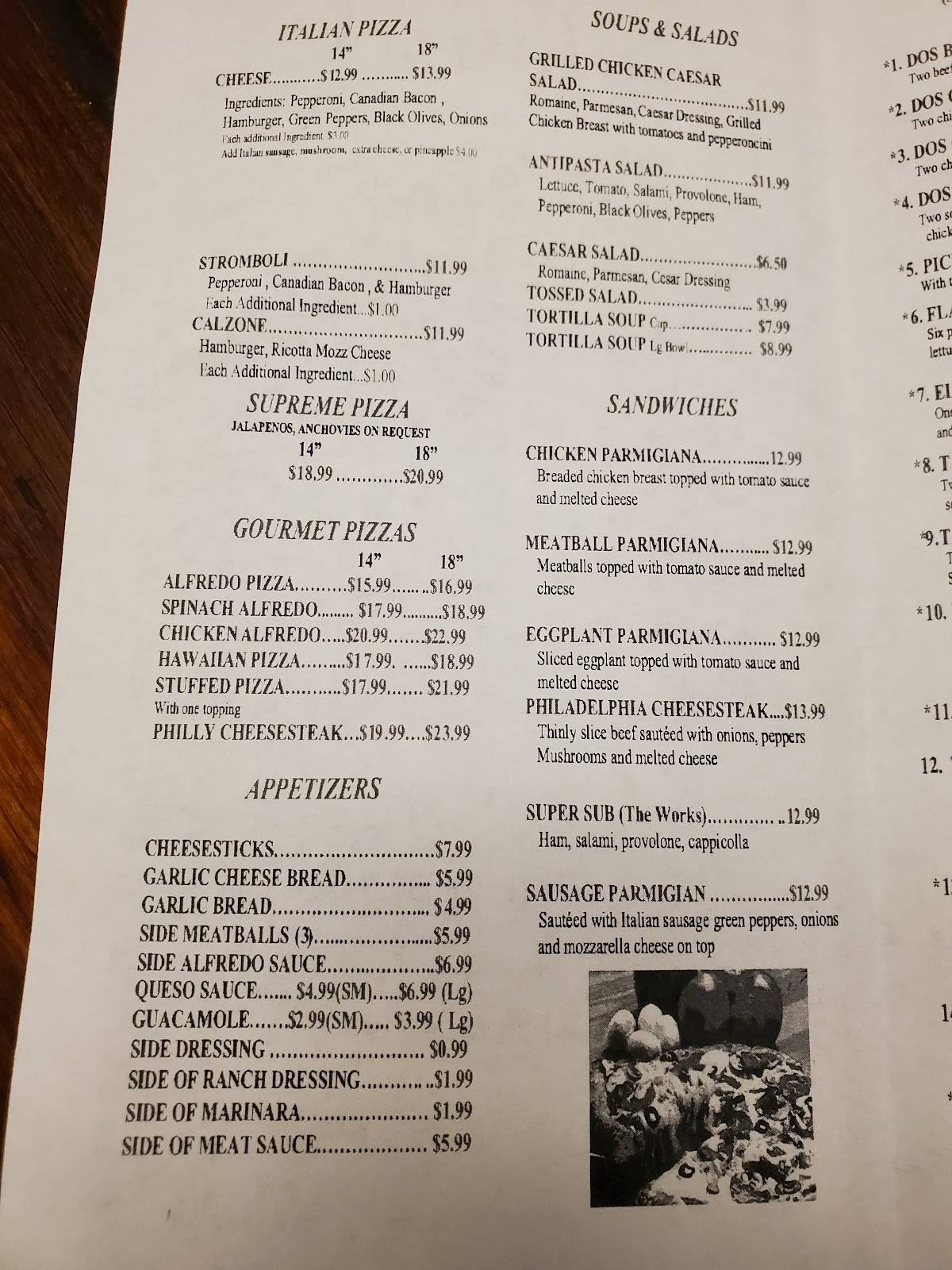 Menu at Tomatoes Mexican & Italian restaurant, Waxahachie