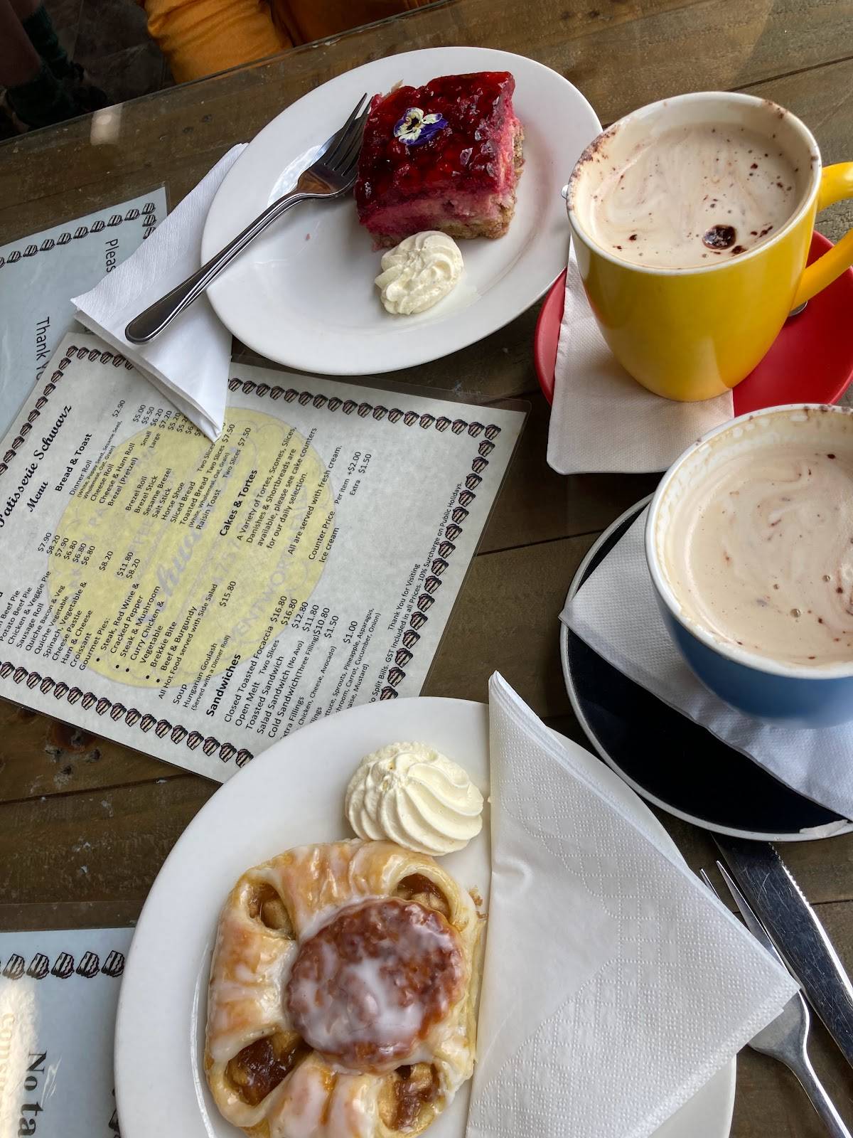 Menu at Bakery Patisserie Schwarz, Wentworth Falls