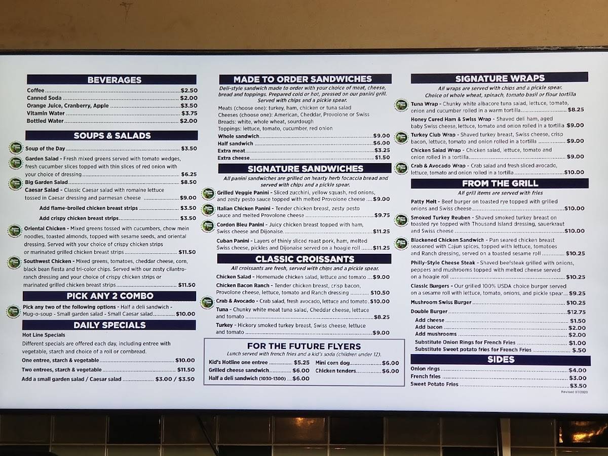 Menu at Wright Brothers Cafe, Honolulu