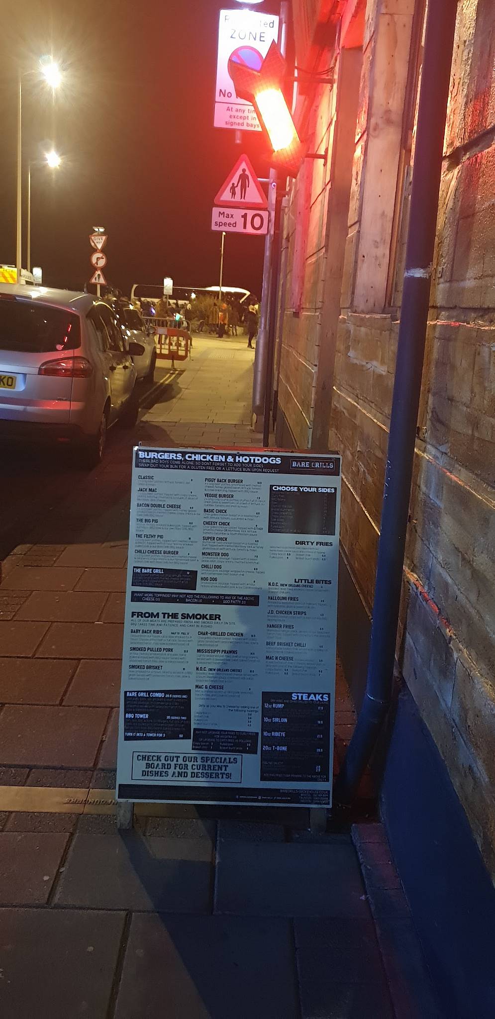 Menu at Bare Grills, WestonsuperMare