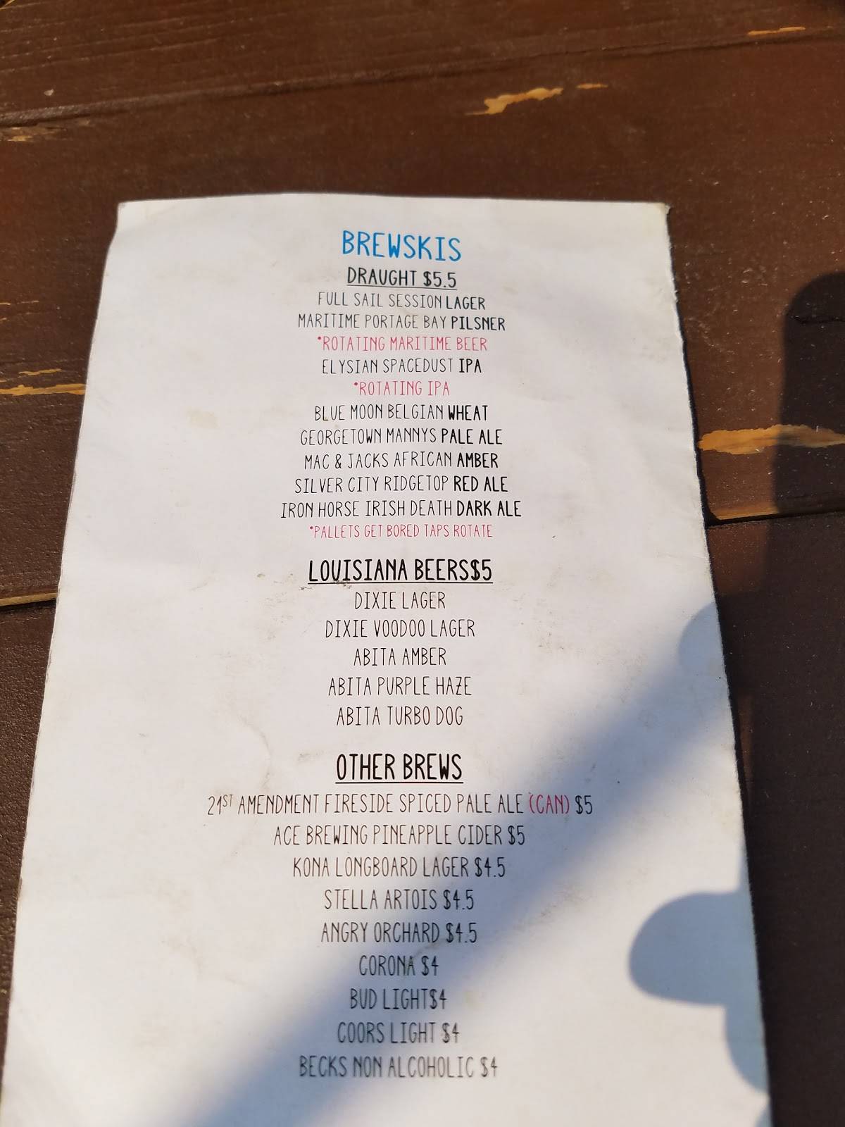 Menu at Bourbon Street Bar and Grill, Puyallup