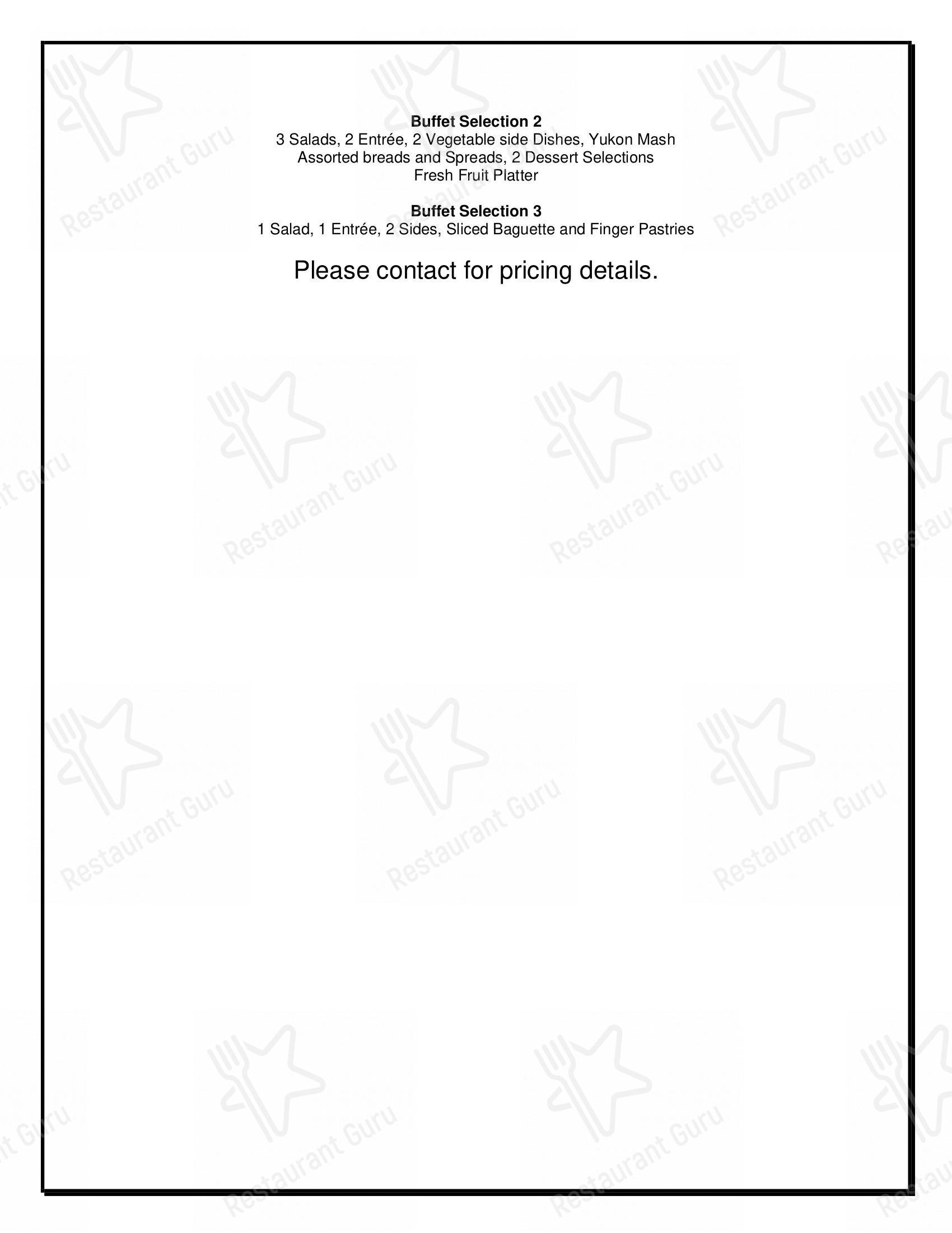 Menu at Bryson's Bistro Du Bucheron restaurant, FortCoulonge