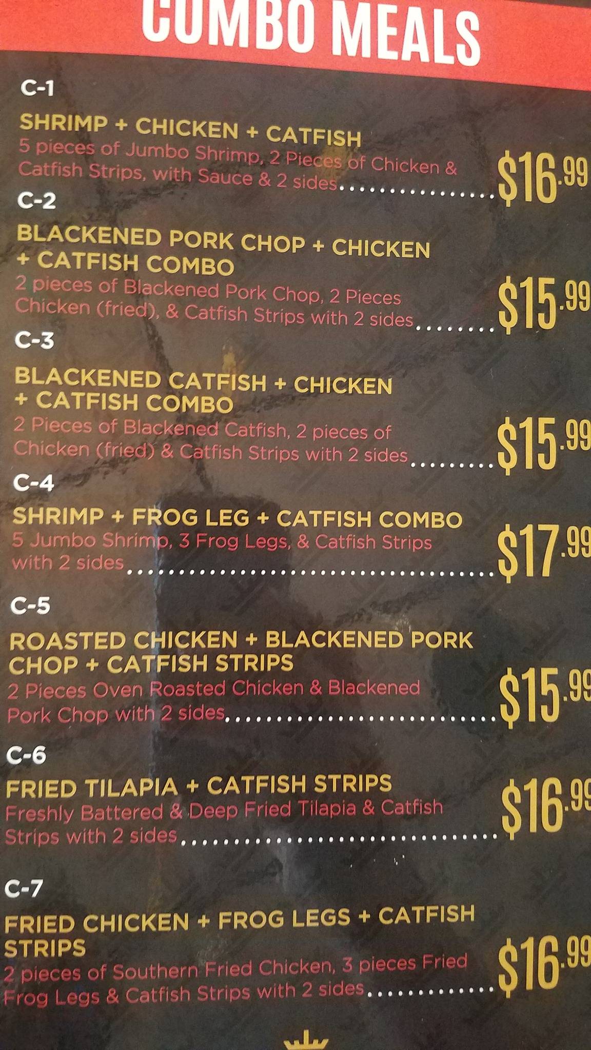 Menu at Cajun King Restaurant and Bar, Warr Acres, NW 63rd St