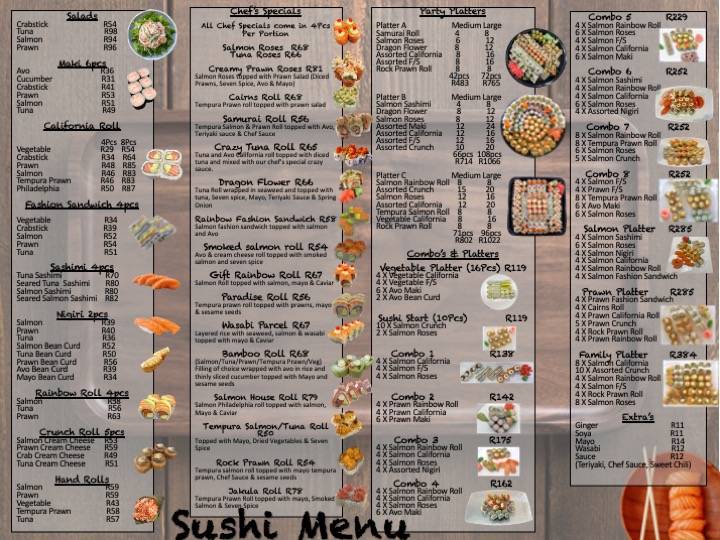 Menu at Salmon House Majik Forest restaurant, Cape Town, Koelenhof St