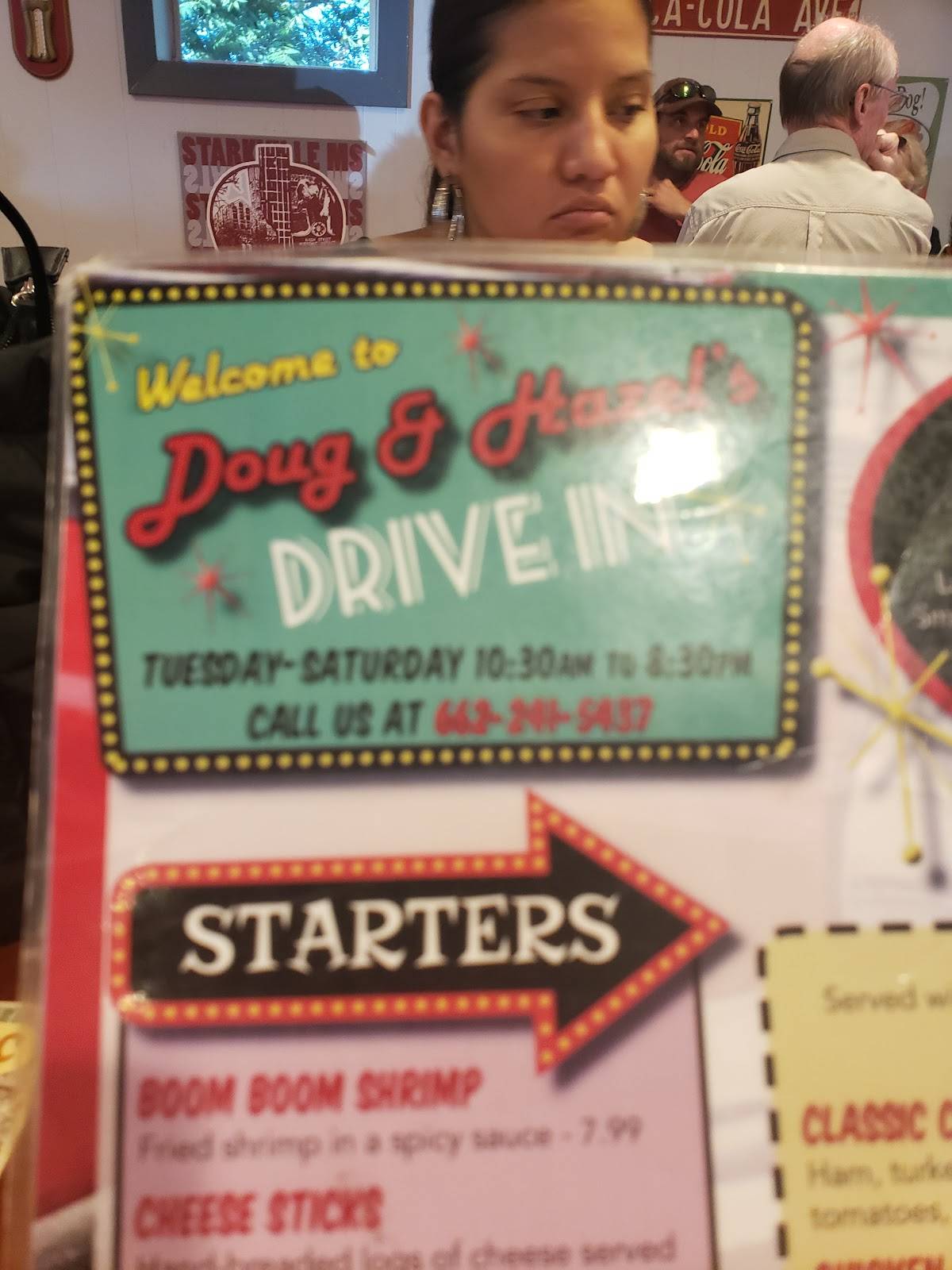 Menu at Doug & Hazel's Drive In restaurant, Columbus