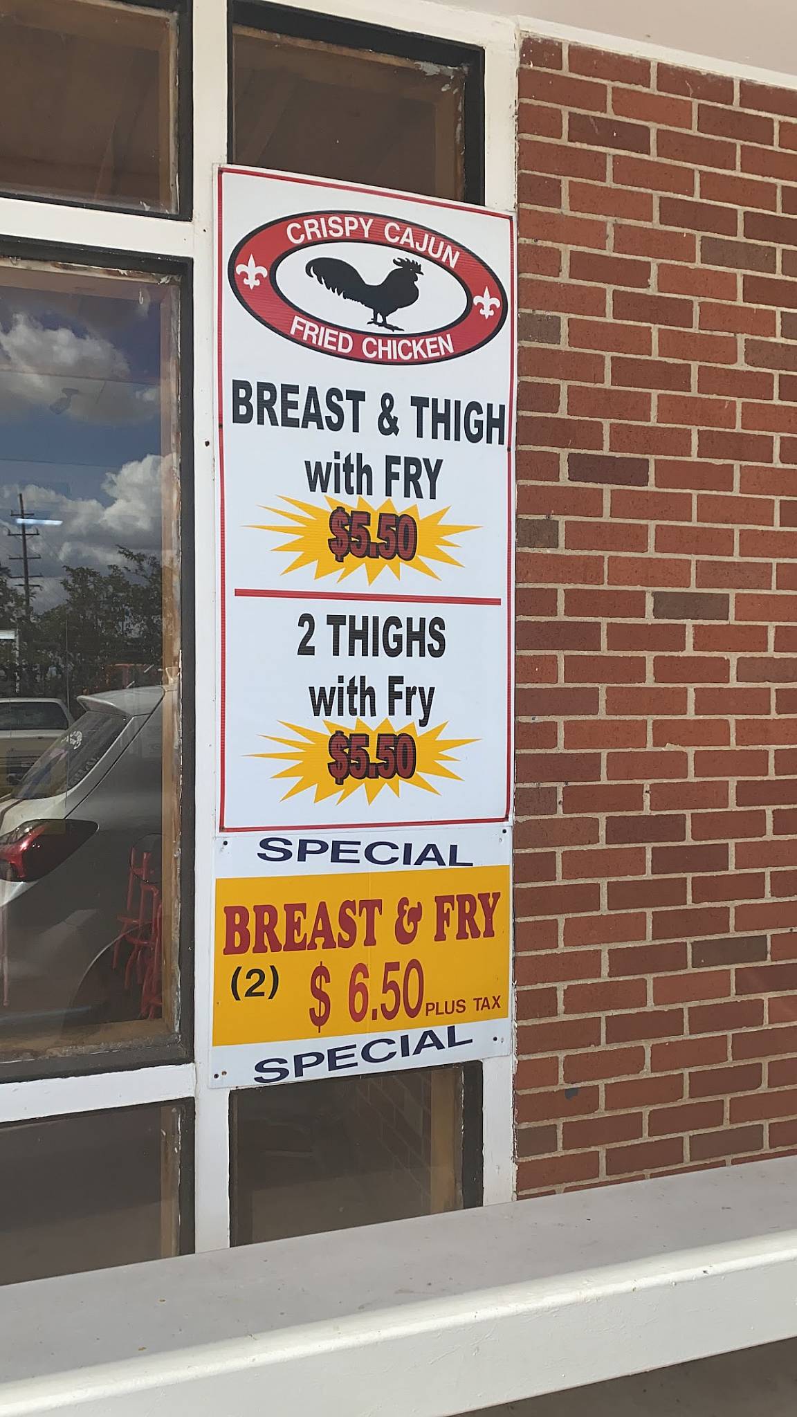 Menu at Crispy Cajun Fried Chicken BBQ, Bunkie