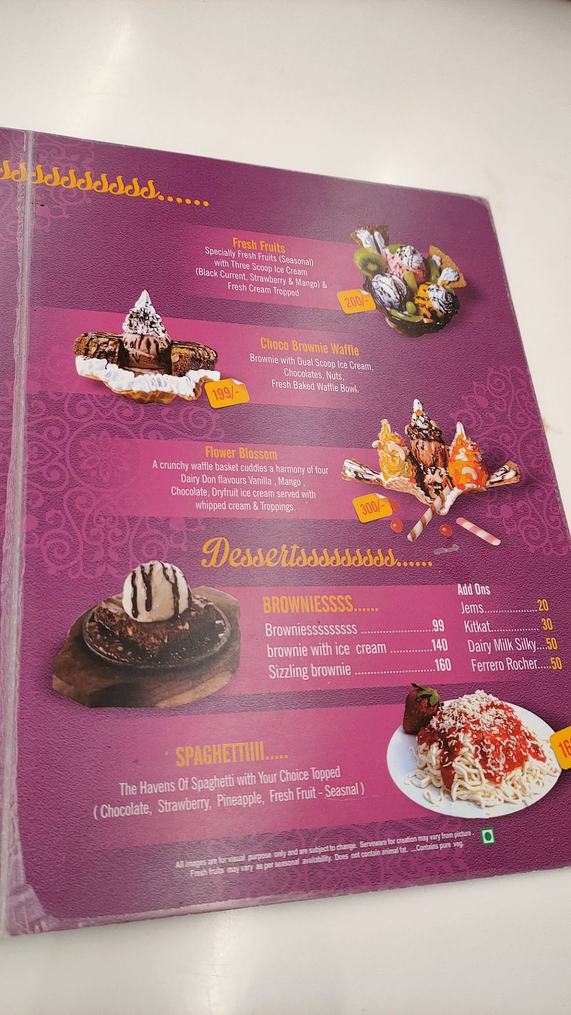 Menu at Dairy Don, Surat, Shop no 12