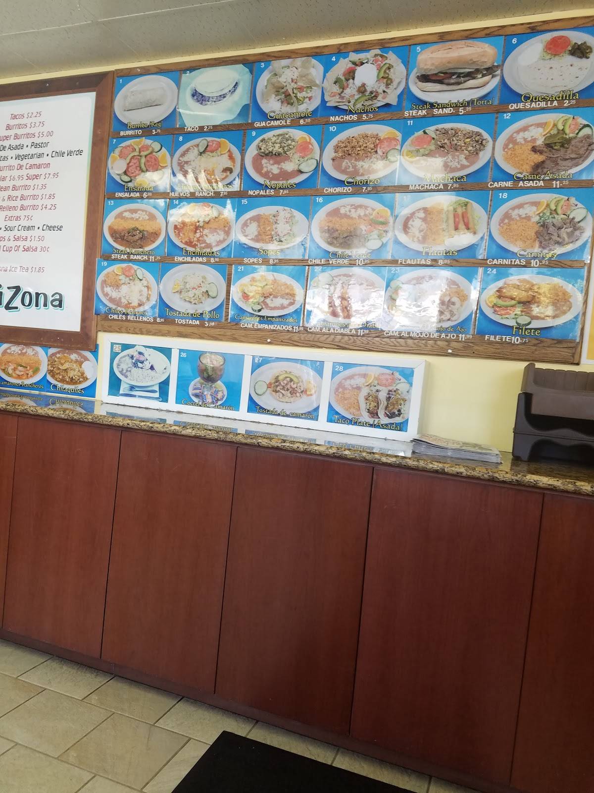 Menu at El Frijolito Restaurant, Watsonville