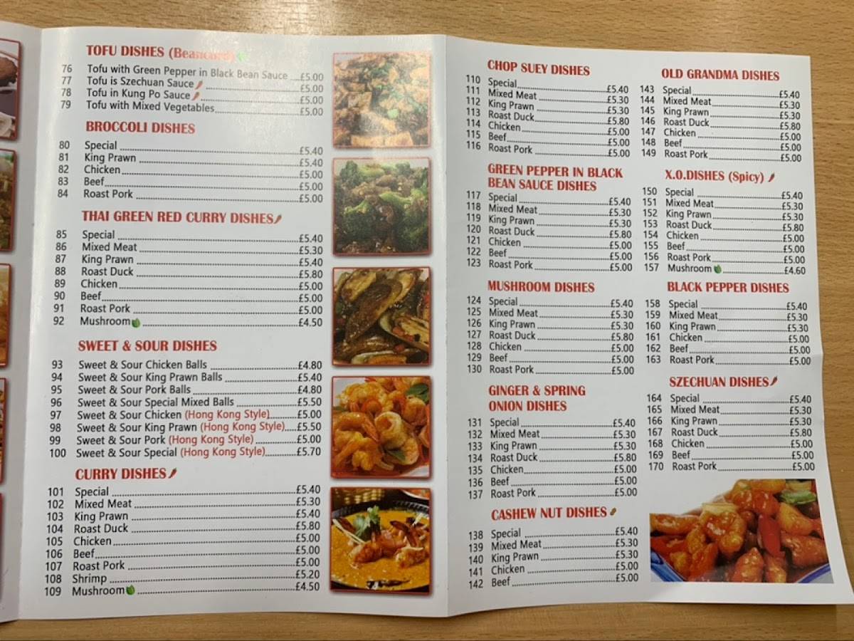 Menu at Fortune Cooking fast food, Pudsey, 44 Chapeltown