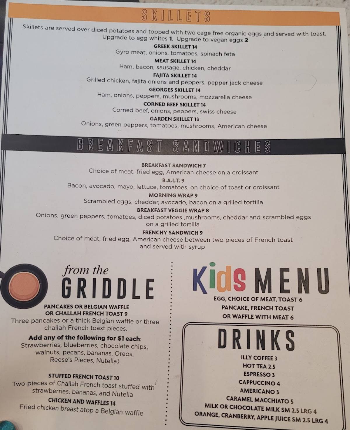 Menu at G. restaurant, West Bloomfield Township