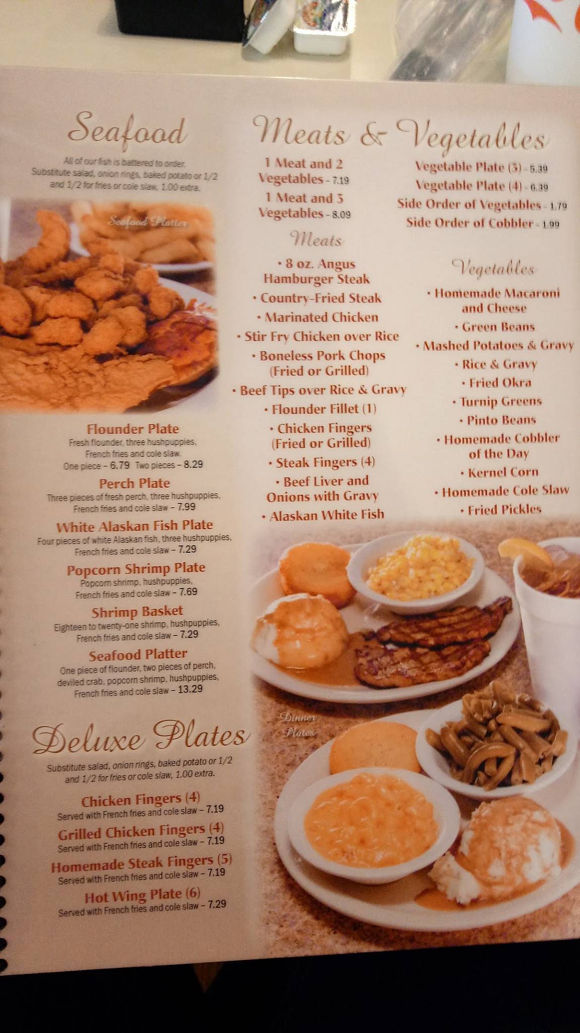 Menu at A & P Restaurant, Greer, SC14
