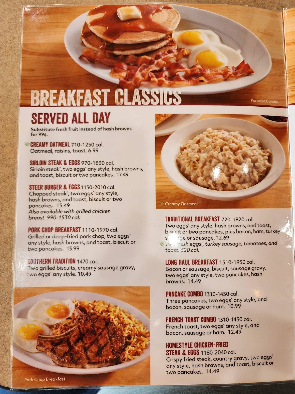 Menu at Iron Skillet restaurant, Kingdom City, Gold Rd