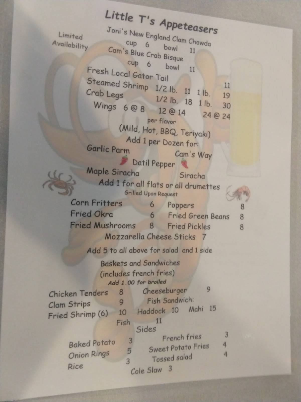 little tomoka yacht club menu ormond beach