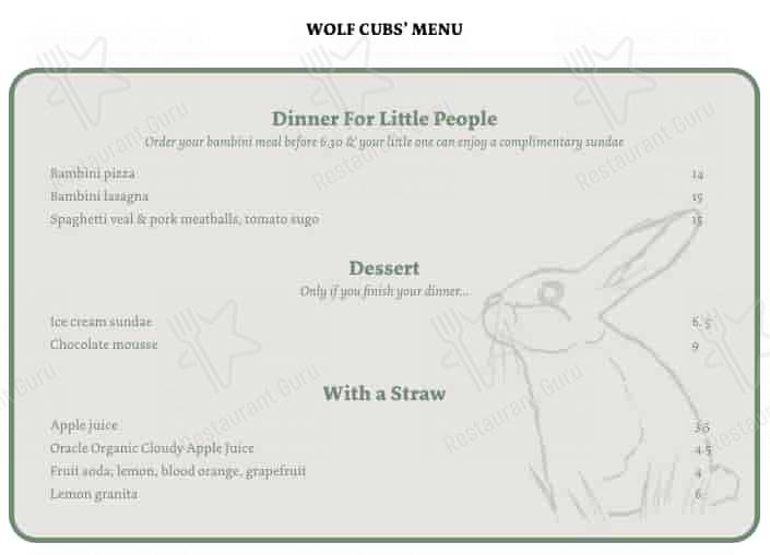 Mr Wolf_St Kilda menu