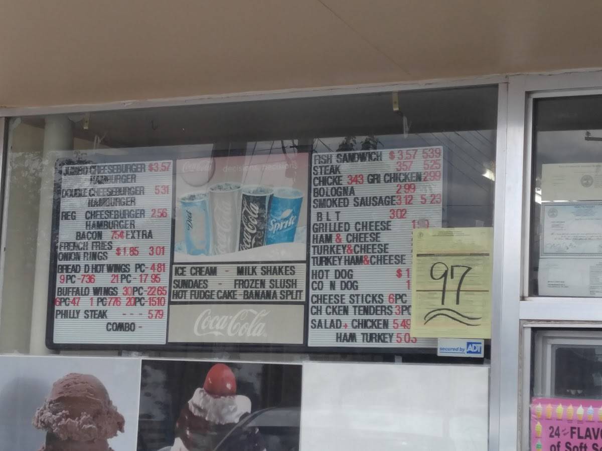 Menu at Mensi's Dairy Bar, Collierville