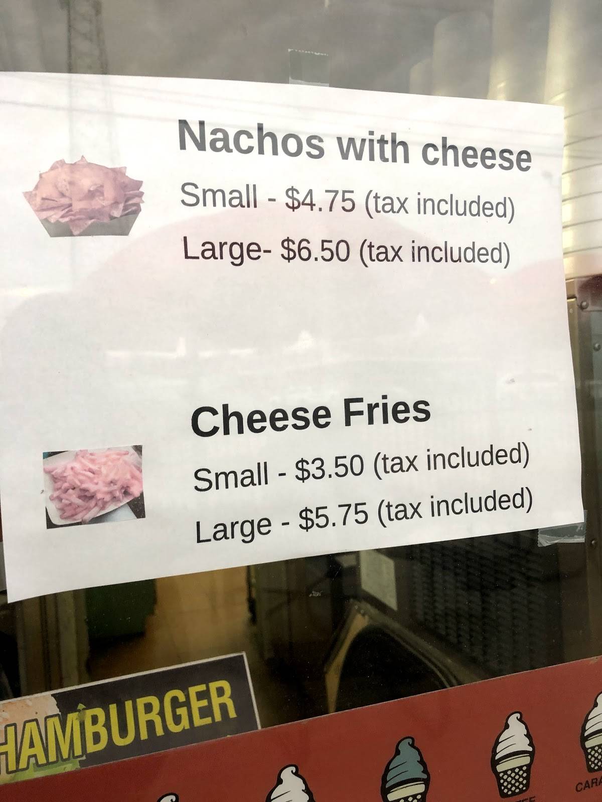 Menu at Mensi's Dairy Bar, Collierville