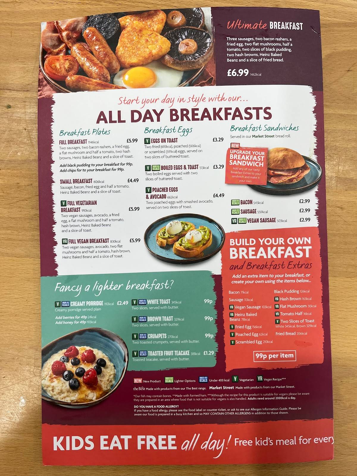 Menu at Morrisons Cafe, Coventry, Alvis Retail Park