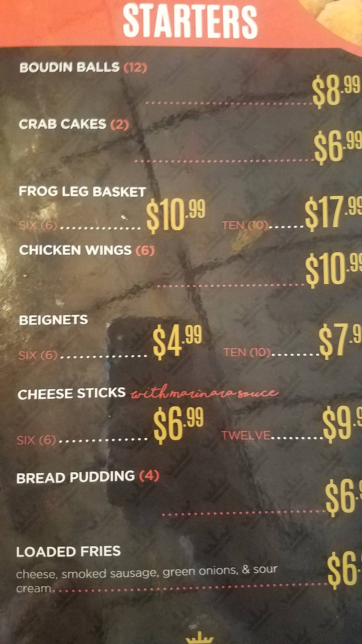 Menu at Cajun King Restaurant and Bar, Warr Acres, NW 63rd St