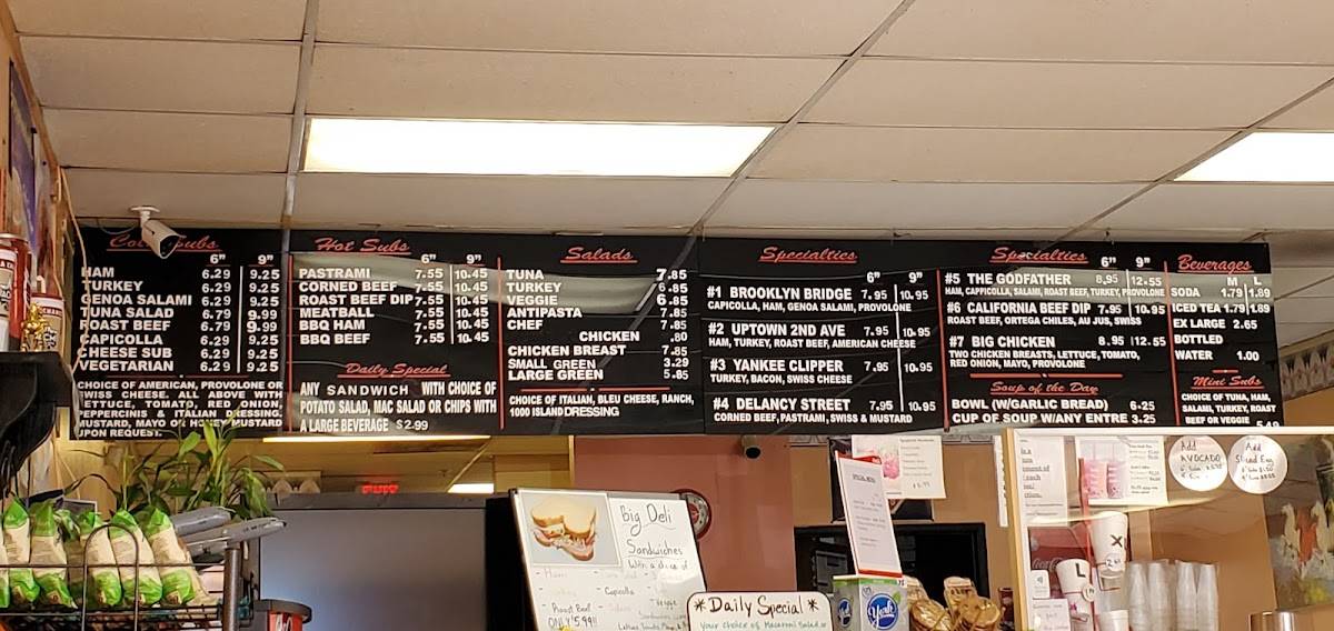 Menu at Quik Stop Subs restaurant, Moreno Valley